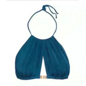 NWT- L'AGENT by Agent Provocateur Taniia Halter Swimsuit Top Sz XS -Blue